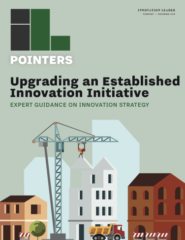 November 2019 Pointers cover: Upgrading an Established Innovation Initiative