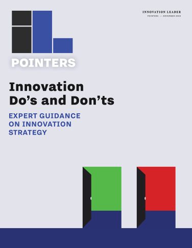 November 2020 Pointers cover: Innovation Do’s and Don’ts