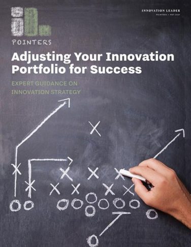 May 2021 Pointers cover: Adjusting Your Innovation Portfolio for Success