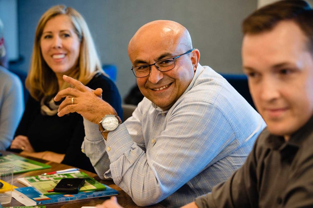Fiona Grandi, National Managing Partner for Innovation & Enterprise Solutions at KPMG; Bedri Erdem, VP of R&D and Corporate Quality; and Senthil Sundaramoorthy, Innovation Executive at Vizientinc