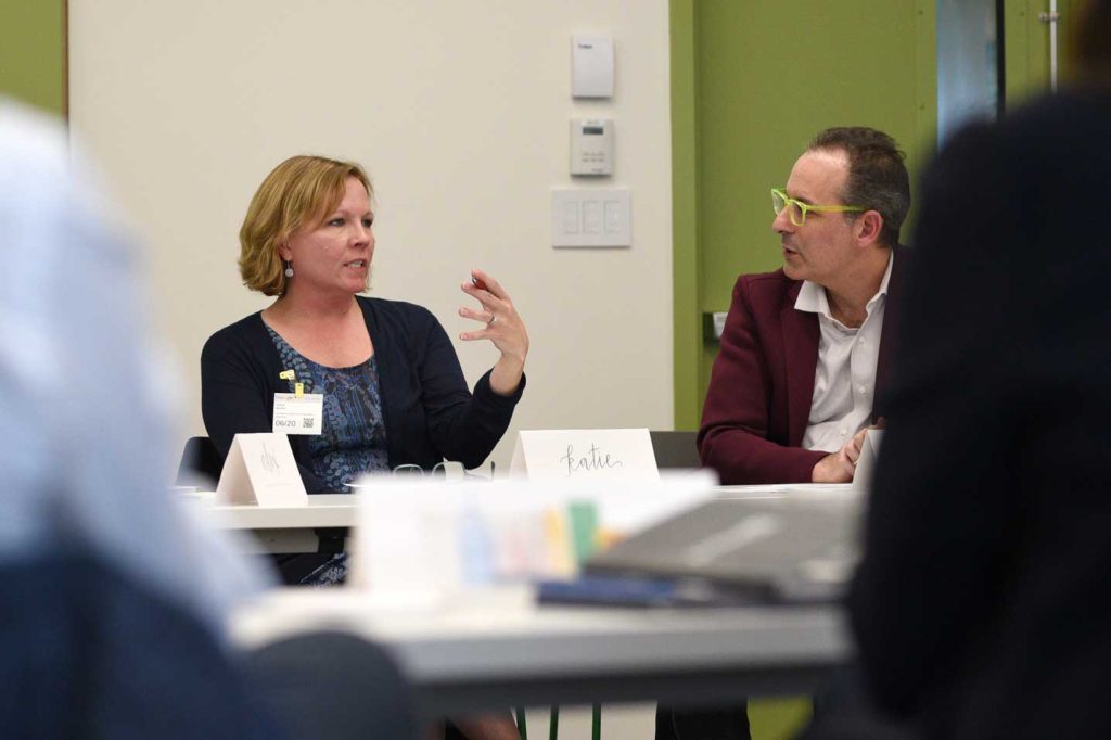 Katie Mullin of Farm Credit Service of America and Scott Kirsner of InnoLead.