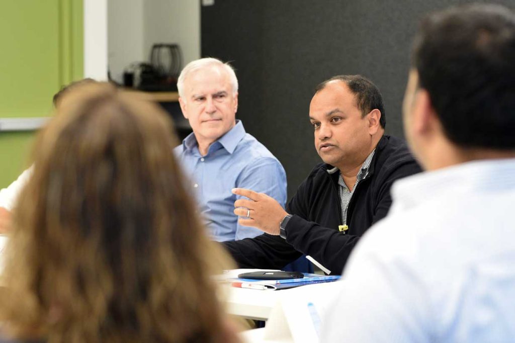 Mark Pacelle of Schneider Electric and Sanji Fernando of Optum Labs.
