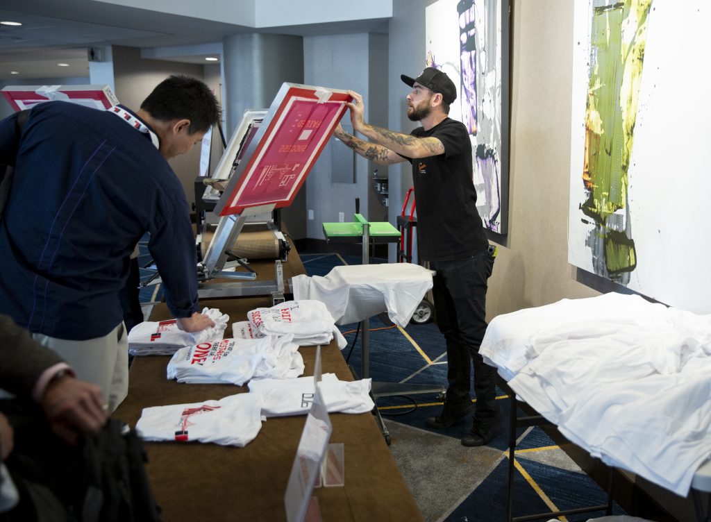 Attendees had the opportunity to make their own Impact t-shirt.