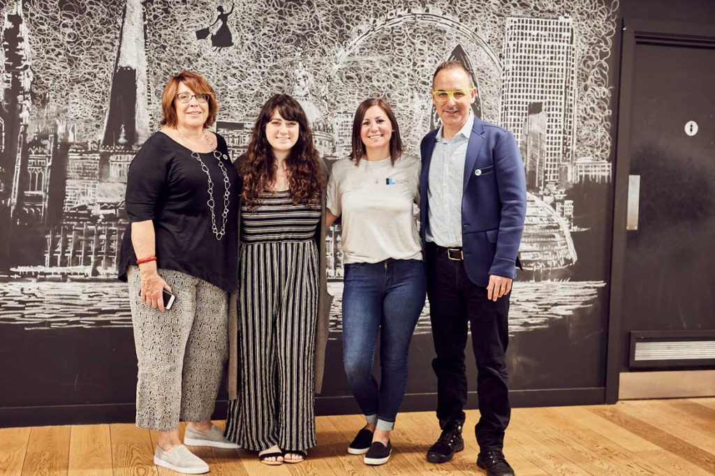 From InnoLead: Donna Rice, Kelsey Alpaio, Elana Wilner, and Scott Kirsner.
