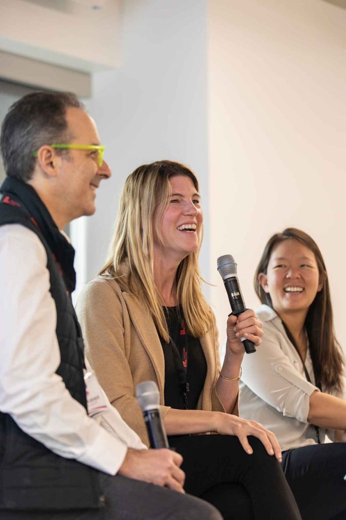 Scott Kirsner of InnoLead with Amy Benzinger of Cisco’s CHILL program and Linda Tong, VP of Innovation Labs and Product Experience at AppDynamics.