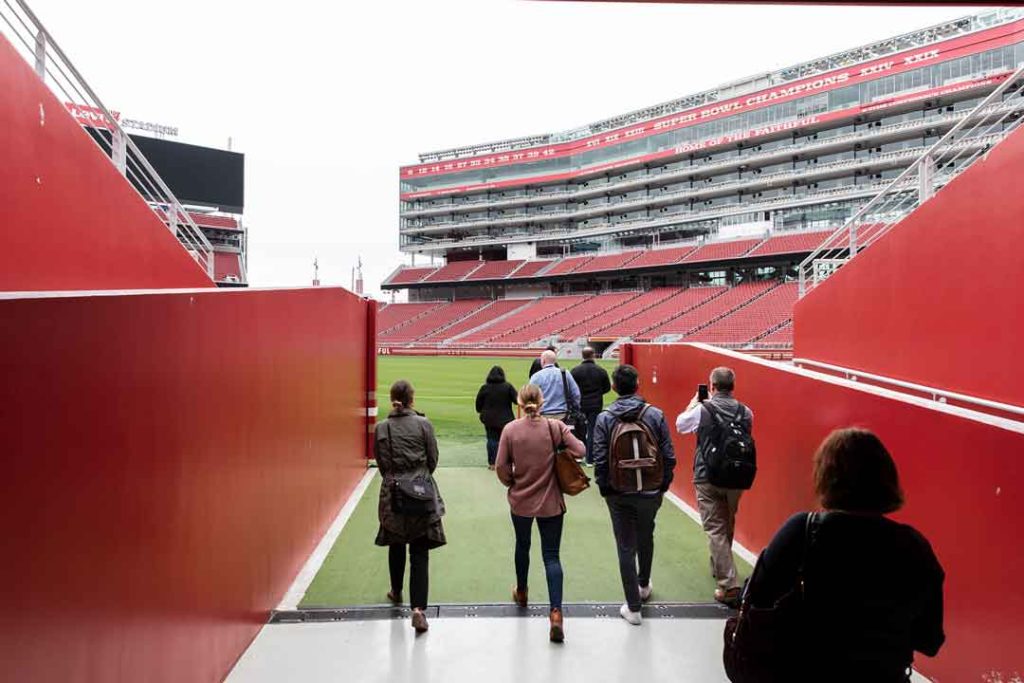 Field Study participants hit the field — at Levi’s Stadium in Santa Clara, home of the San Francisco 49ers.