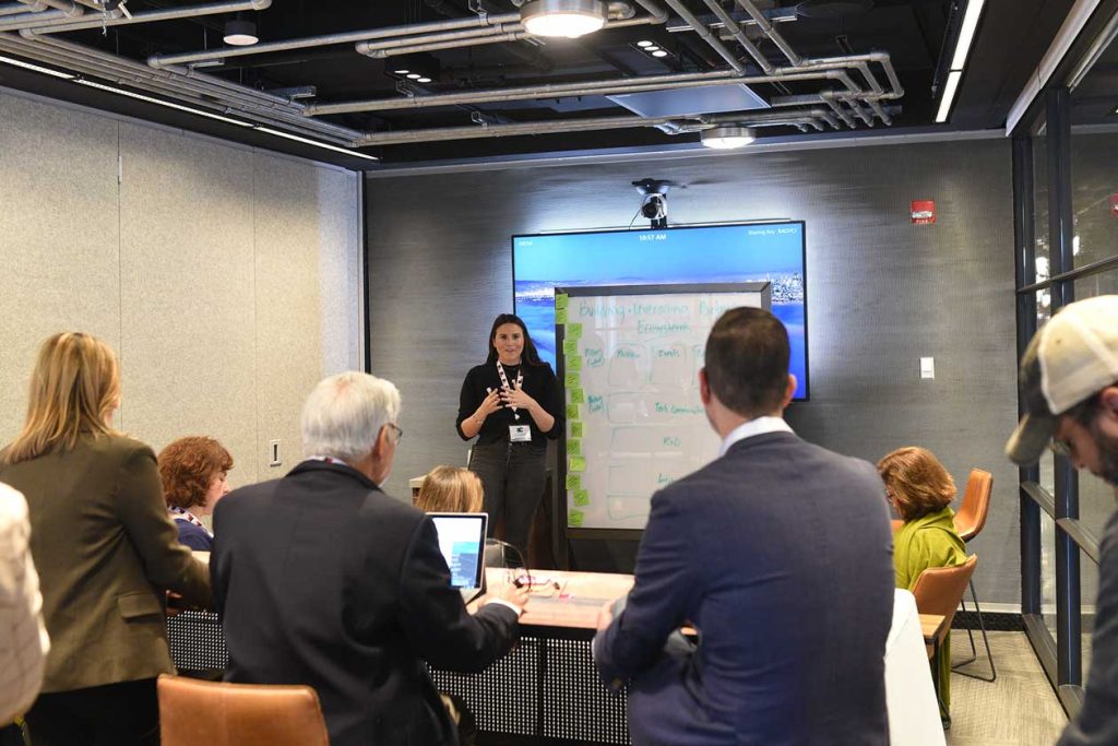 Ally Schneider of E*Trade leads a session on “Building and Leveraging a Partner Ecosystem.”