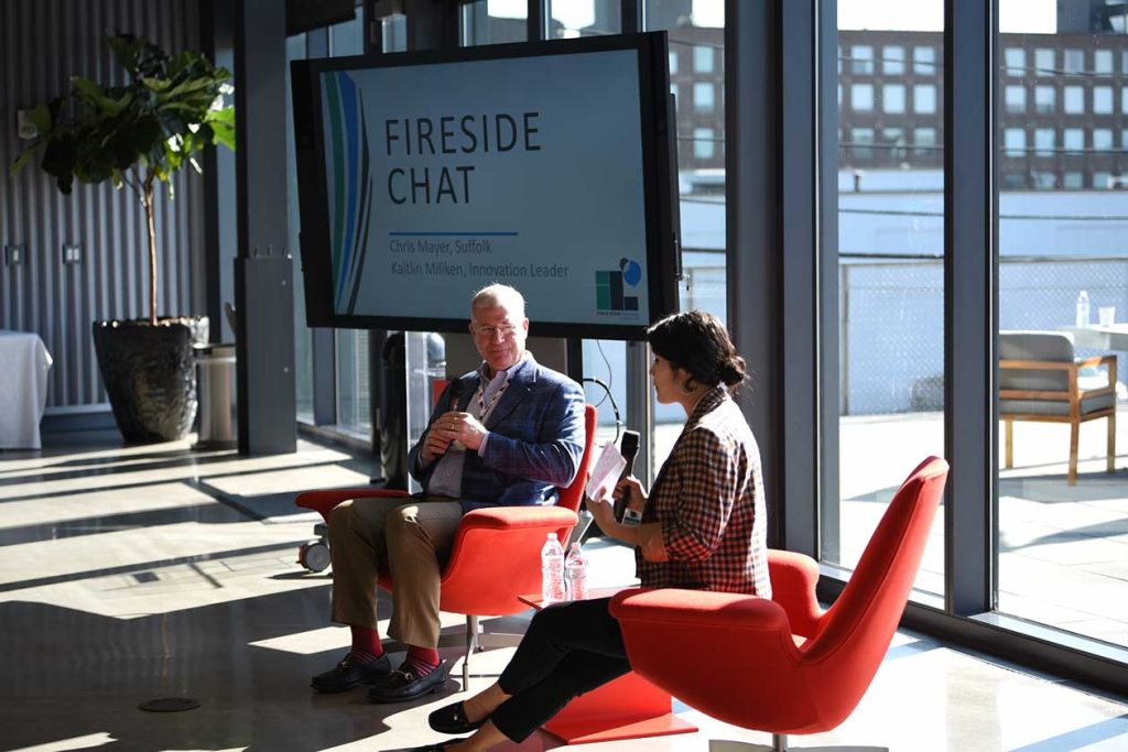 Kaitlin Milliken of InnoLead interviews Chris Mayer, Chief Innovation Office at Suffolk Construction.
