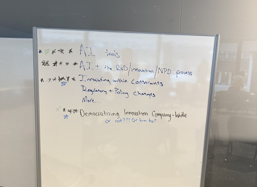 Some of the topics that were tackled in break-out groups.