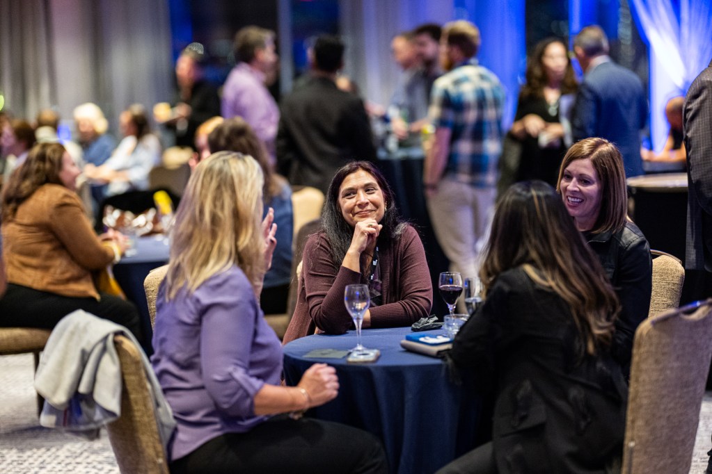 Impact participants network at the awards reception