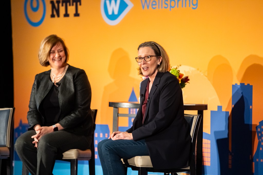 Linda Jojo, Chief Customer Officer of United Airlines, with Abbie Lundberg, Editor-in-Chief of MIT Sloan Management Review