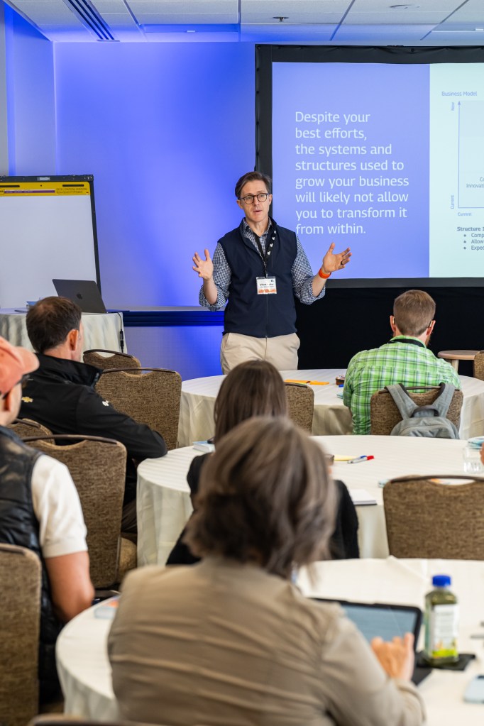 Elliott Parker of High Alpha Innovation leads a workshop