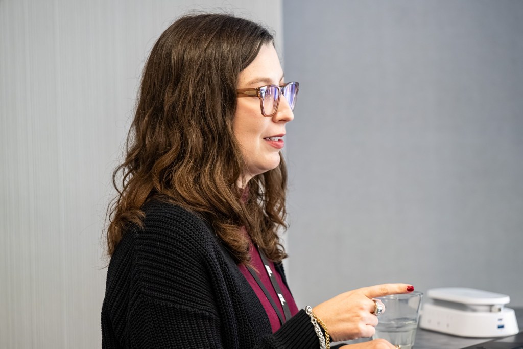 Paige Halam-Andres of SunLife leads a session on “An Innovation Product Journey: Lessons and Pitfalls.”
