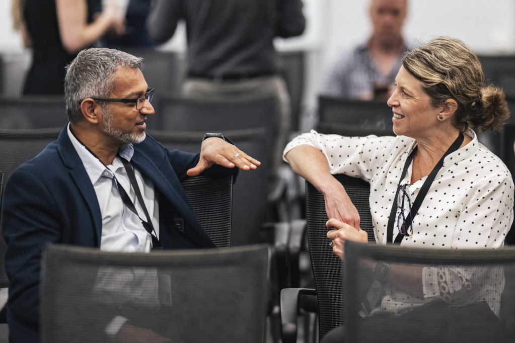 Sameer Talsania talks with Lisa Fowler of PA Consulting.