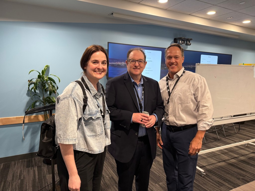 Meaghan Fors of the Minnesota Vikings, Brent Segal of Lockheed Martin, and Bill Salvatore of Edgewell.