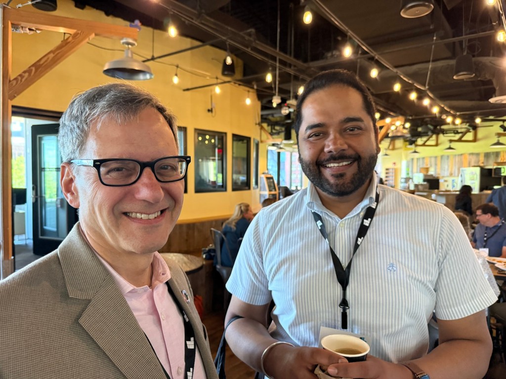 Eric Braun with Sim Kahlon of Blue Cross Blue Shield of Massachusetts.