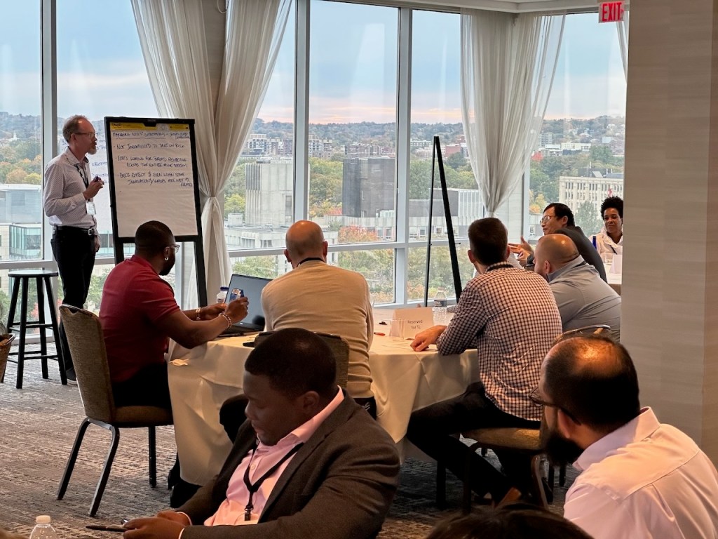 Doug Williams of SmartOrg helps to facilitate a pre-conference workshop on “Turning Innovation Ignorance Into Innovation Intelligence.”