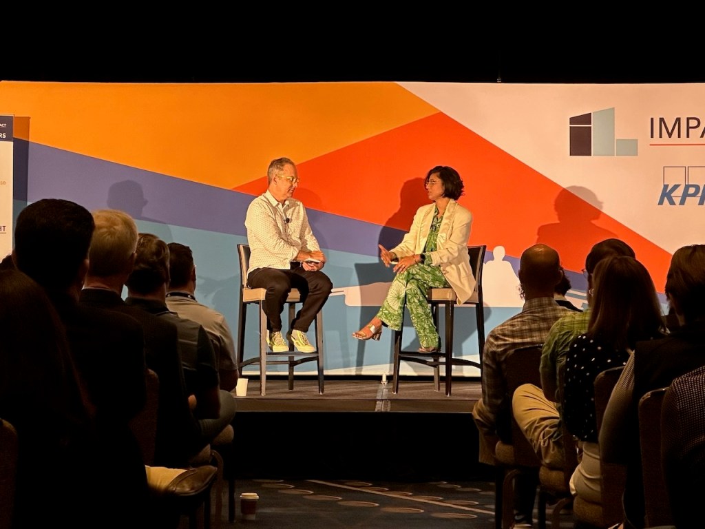 InnoLead CEO Scott Kirsner talks with Vidya Spandana, GM of Nike’s Valiant Labs, the company’s digital innovation group.
