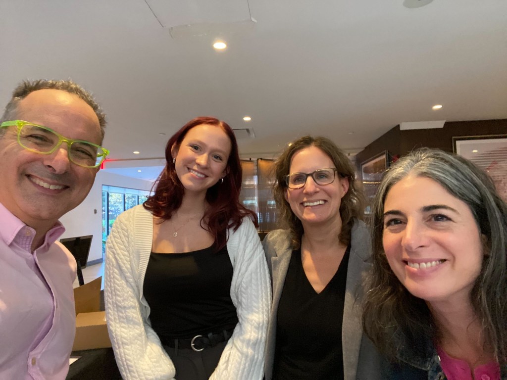 Part of the InnoLead crew that made Impact 2023 happen: Scott Kirsner, Hadley Thompson, Alyssa Stern, and Gina Imperato.
