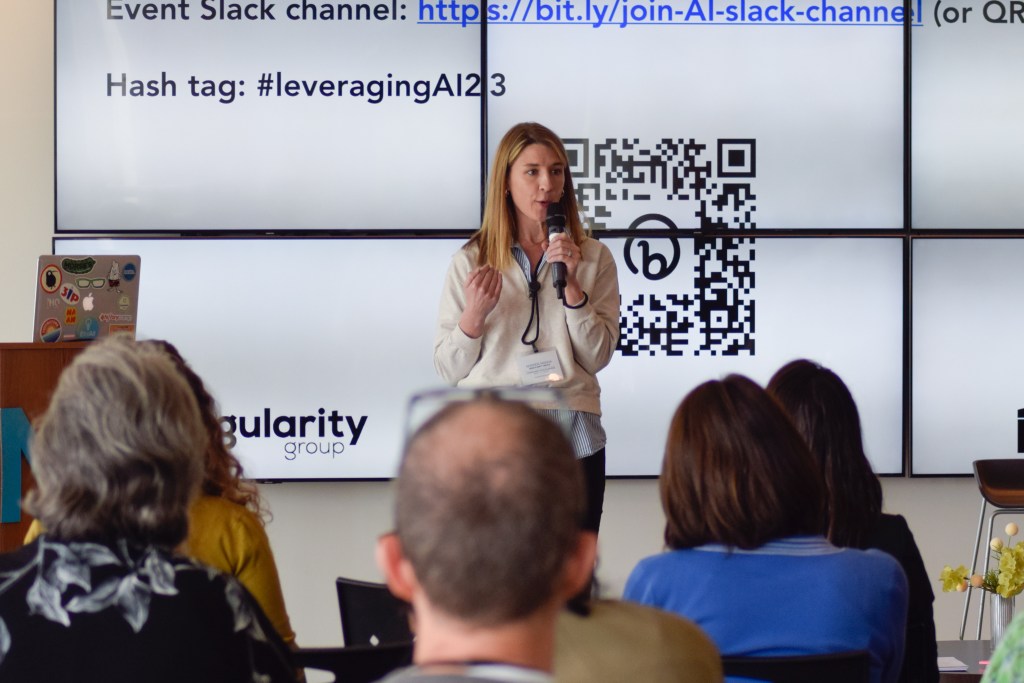 Amanda Manna of Singularity Group highlghts the importance of building expertise and running experiments with AI.