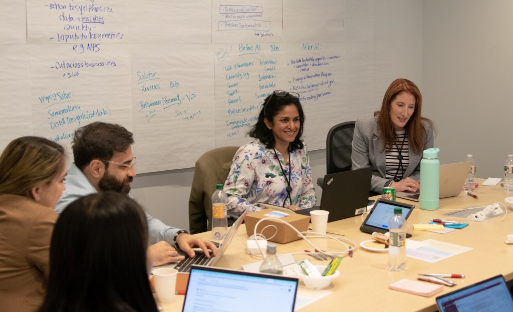 One breakout group focused on AI for customer discovery and early-stage research.