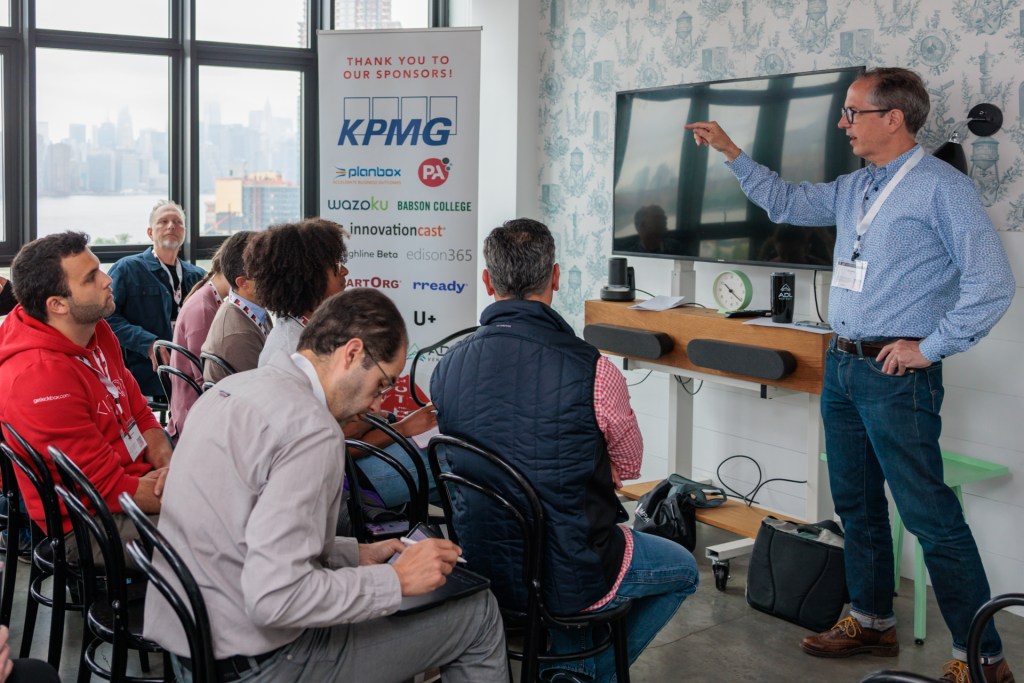 Cal Austin, Innovative Customer Experience Lead – Emerging Markets at Pfizer, leads a breakout session on the importance of engaging the broad organization in innovation.
