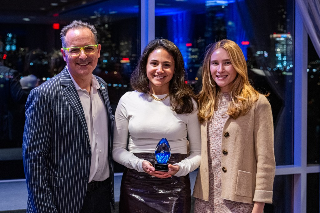 Scott Kirsner of InnoLead with Julianne Bruno and Rachel Eides of CRISPR Therapeutics.