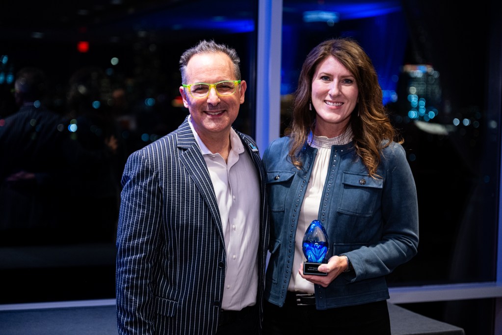 Scott Kirsner of InnoLead with Gwenn Peters of Rockwell Automation.