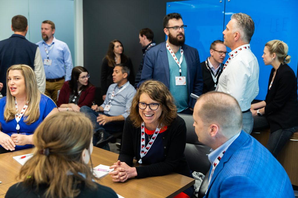 Participants share best practices for innovation during a breakout session.
