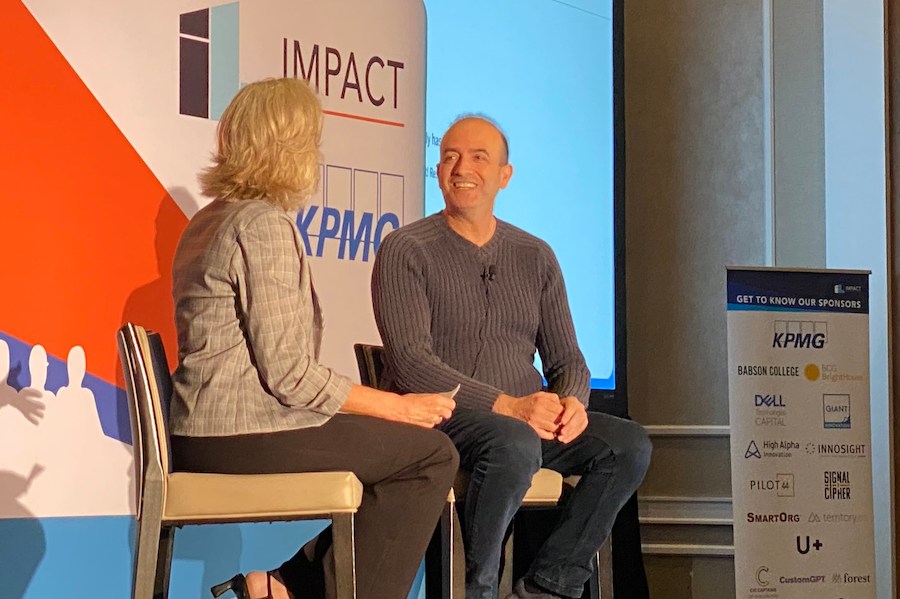 Joyce Sidopoulos, COO of MassRobotics, with Omar Hatamleh, Chief AI & Innovation Advisor, NASA Goddard Spaceflight Center