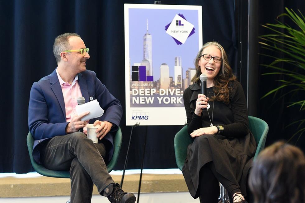 Scott Kirsner of InnoLead with Dana Naberezny, VP of Jewelry Design and Innovation Workshop, Tiffany & Co.