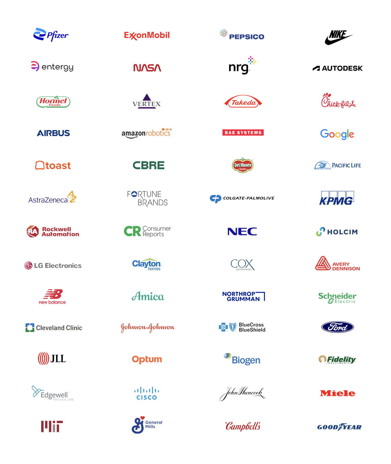 Logos of companies that attended past Impact conferences