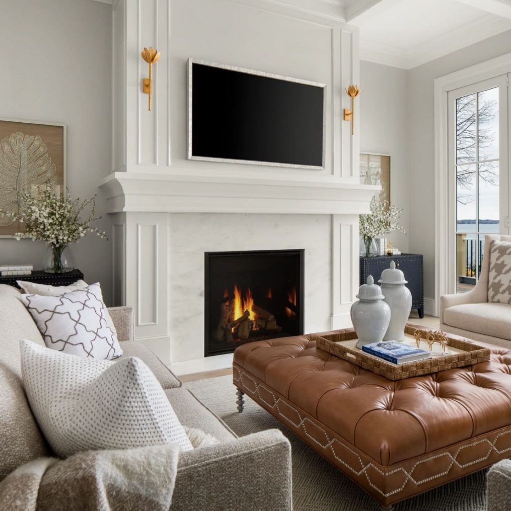 Heat & Glo gas fireplace in modern living room